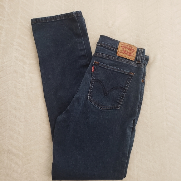 Levi's Denim - Levis perfectly slimming 512 blue jeans straight leg high rise 14 M